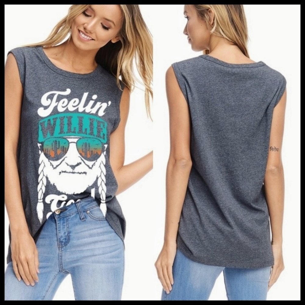 ☮HP☮ Graphic Tank,  "Feelin Willie Good" New!